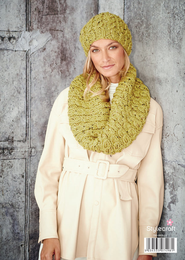 Stylecraft 9805 Accessories in Special XL Tweed Knitting Pattern