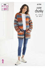 King Cole 6194 Sweater & Jacket in Explorer (leaflet) Knitting Pattern