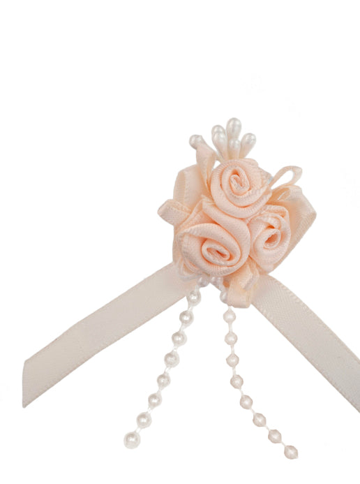 Rose: Trio on Bow with Beads x 5 Bows per pack