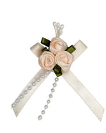 Rose: Trio on Bow with Beads x 5 Bows per pack