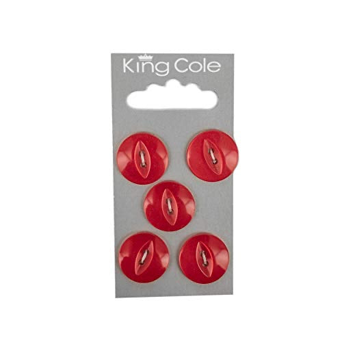 King Cole Buttons Round Large 20mm X 5 buttons per card