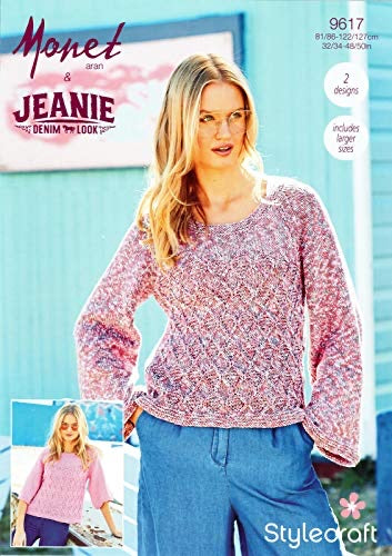 9617 Stylecraft Ladies Aran Jumper Knitting Pattern