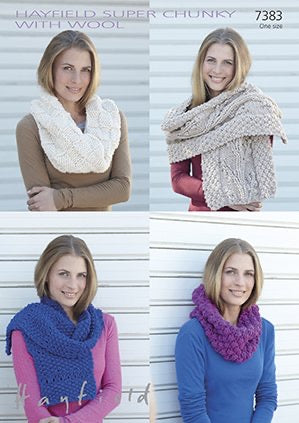 7383 Sirdar Hayfield Super Chunky Knitting Pattern