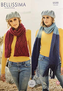 9588 Stylecraft Ladies Scarf & Shawls Accessories Knitting Pattern