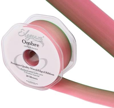 Wired Edge Ombre Ribbon 38mm x 20m