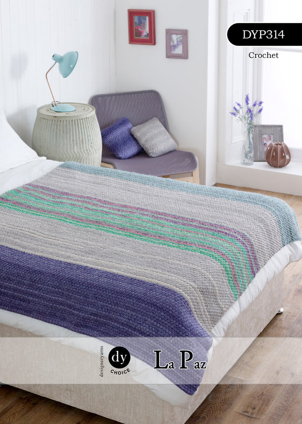 DYP314 Crochet Blanket Pattern using Double Knitting