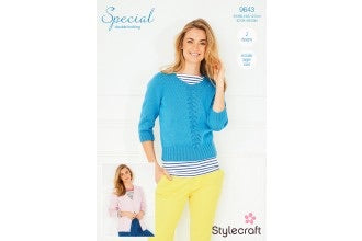 9643 Stylecraft Ladies Cardigan & Jumper Double Knitting Pattern