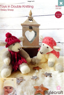 9356 Stylecraft Sleepy Sheep Toys & Baby Hat Double Knitting Pattern