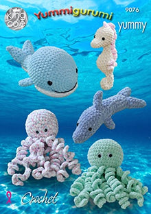 9076 King Cole Yummy Chunky Sea Creatures Crochet Pattern