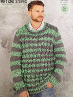 9059 Stylecraft Swiftknit Men’s Sweater Super Chunky Knitting Pattern