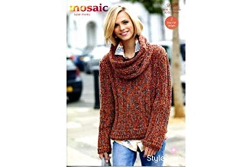 9197 Stylecraft Mosaic Super Chunky Ladies Jumper & Snood Knitting Pattern