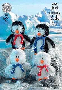 9025 King Cole Tinsel Chunky Penguin Toy Chunky & Double Knitting Pattern