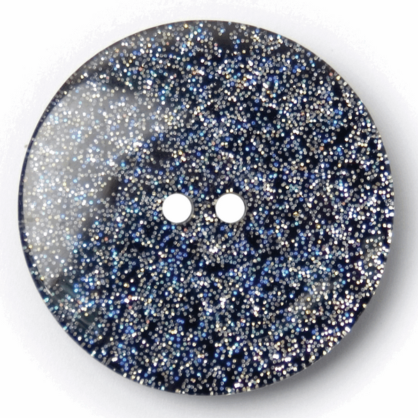 S & W Buttons Black Glitter 27mm