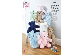 9137 King Cole Yummy & Funny Yummy Chunky Bear Knitting Pattern