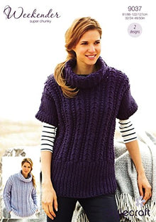 9037 Stylecraft Ladies Super Chunky Sweater Knitting Pattern