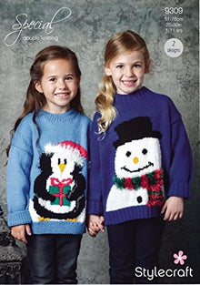 9309 Stylecraft Children’s Christmas Jumpers  Double Knitting Pattern