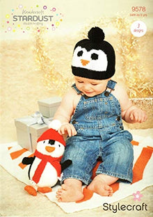 9578 Stylecraft Babies Penguin, Hat & Blanket Double knitting Pattern