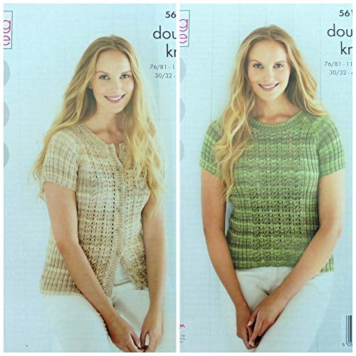 5610 King Cole Ladies Sweater & Cardigan Double Knitting Pattern