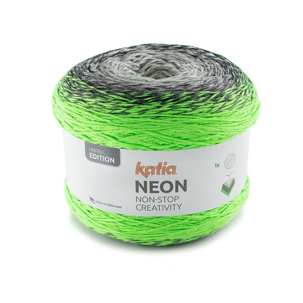 Katia Neon Cake with Free Shawl Pattern for both Knitting & Crochet