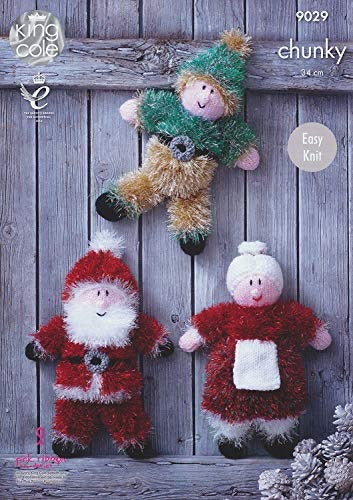 9029 King Cole Tinsel Christmas Toys Chunky Knitting Pattern