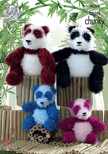 9059 King Cole Panda Tinsel Chunky Pattern