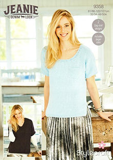 9358 Stylecraft Ladies Jeanie Aran Top knitting Pattern