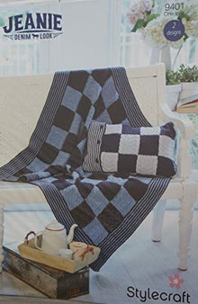 9401 Stylecraft Aran Blanket and Cushion Knitting Pattern