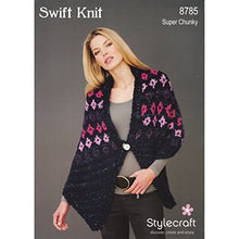 8785 Stylecraft Super Chunky Shawl Knitting Pattern