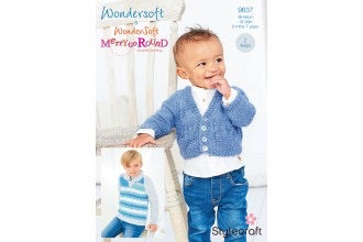 9637 Stylecraft Children’s Jumper & Cardigan Wondersoft Double Knitting Pattern